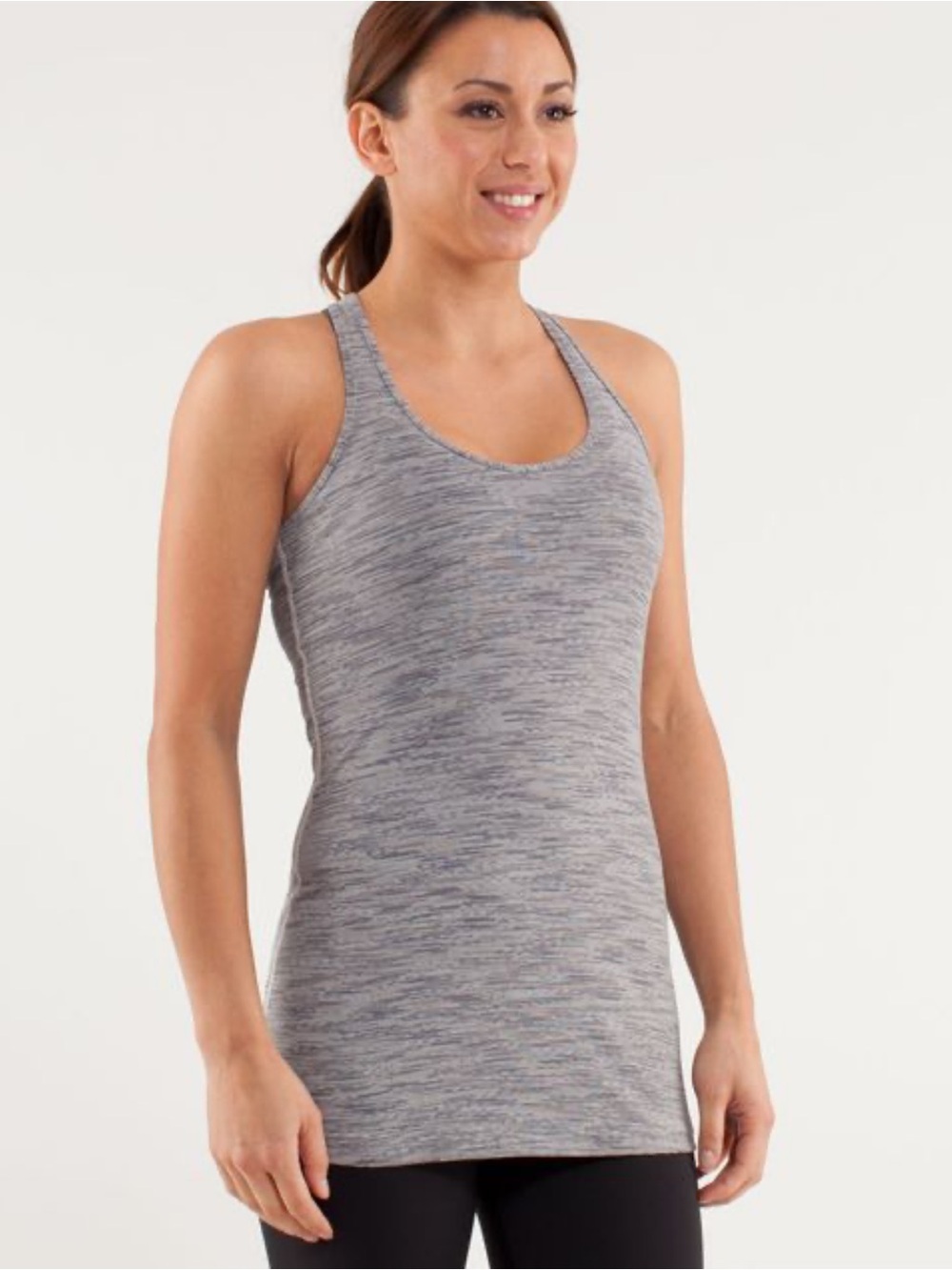 lululemon athletica Heathered Gray Racerback Tank Top - Size 4